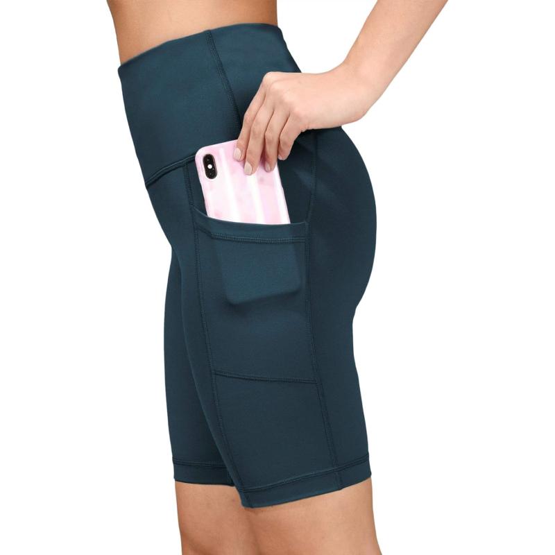 Yogalicious High Waist Squat Proof Side Pocket Biker Shorts – 3.5″, 5″, 7″,  9″(Tucson Teal 9″) - Yogalicious