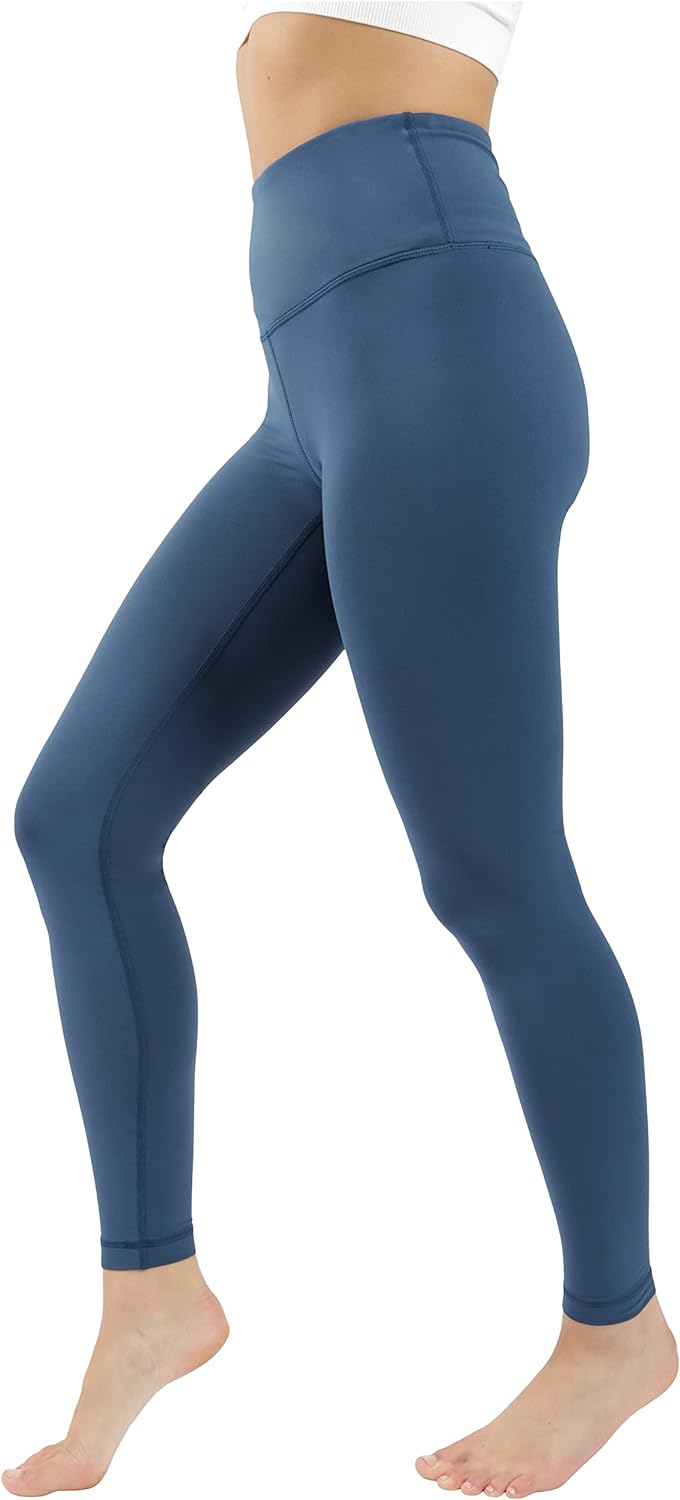 Yogalicious High Waist Squat Proof Lux Ankle Leggings for Women(Ocean  Indigo Nude Tech 28″) - Yogalicious